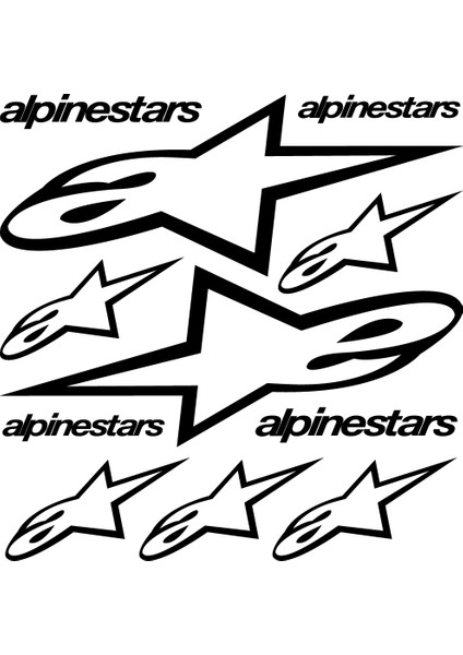 Alpinestars White Vinyl Decal/Sticker 4 In x 1.7 In MX Motocross More