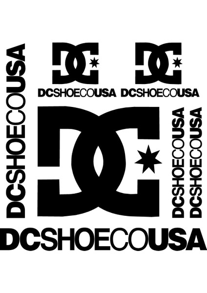 Sticker Master DC Shoe Co Sponsor Set Sticker Oto Motor Pc Etiket