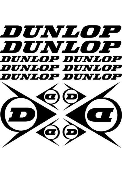 Sticker Master Dunlop Sponsor Set Sticker Oto Motor Pc Etiket