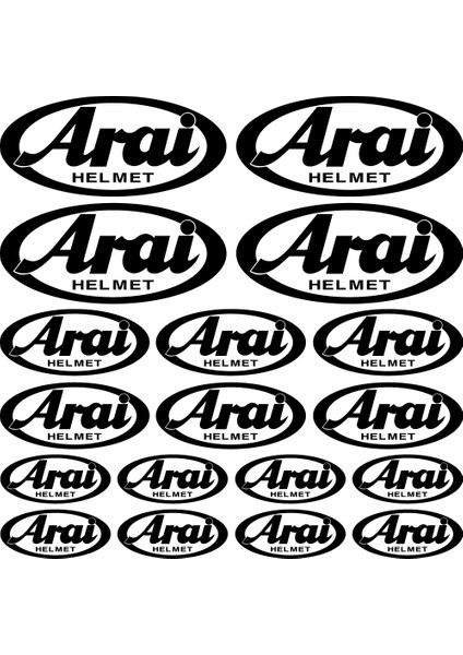 Sticker Master Arai Sponsor Set Sticker Oto Motor Pc Etiket