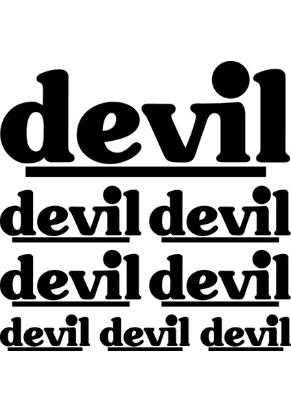 Sticker Master Devil Sponsor Set Sticker Oto Motor Pc Etiket