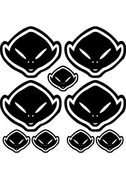 Sticker Master Ufo Sponsor Set Sticker Oto Motor Pc Etiket