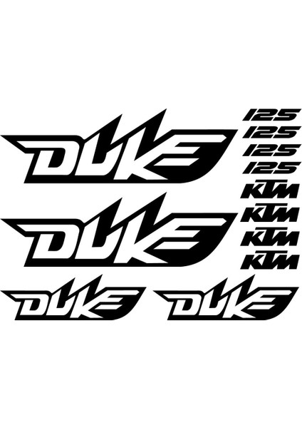 Sticker Master Ktm 125 Duke Sticker Set Oto Motor Pc Etiket