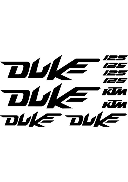 Sticker Master Ktm 125 Duke Sticker Set 2 Oto Motor Pc Etiket