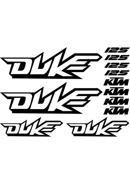 Sticker Master Ktm 125 Duke Sticker Set 3 Oto Motor Pc Etiket