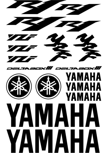 Sticker Master Yamaha R1 Yzf Sticker Set 1 Oto Motor Pc Etiket