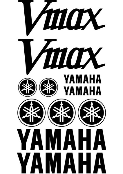 Sticker Master Yamaha VMAX Sticker Set 1 Oto Motor Pc Etiket