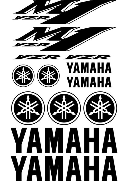 Sticker Master Yamaha YZR M1 Sticker Set Oto Motor Pc Etiket