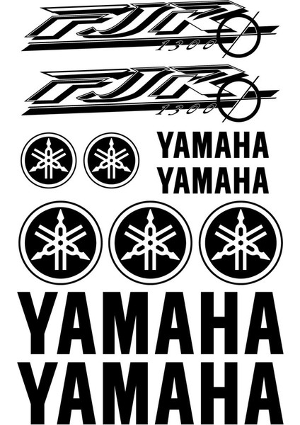 Sticker Master Yamaha FJR 1300 Sticker Set Oto Motor Pc Etiket