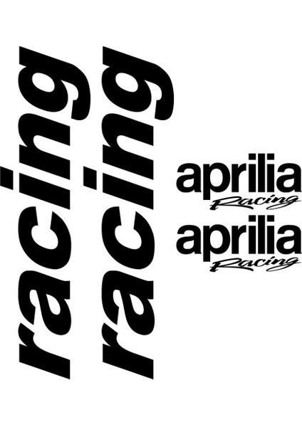 Sticker Master Aprilia Racing Sticker Set 4 Oto Motor Pc Etiket