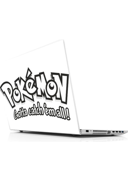 Sticker Master Pokemon Go Catch Em All Black Laptop Sticker Oto Motor Pc Etiket