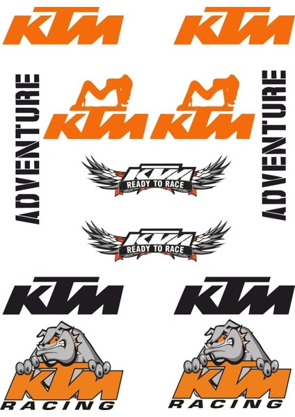 Sticker Master Ktm Sticker Seti Oto Motor Pc Etiket