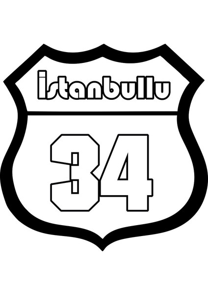 Sticker Master İstanbullu 34 Oto Sticker Oto Motor Pc Etiket