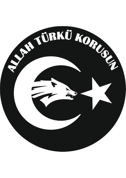 Sticker Master Allah Türkü Korusun Sticker Oto Motor Pc Etiket