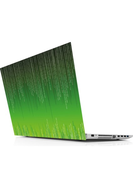 Sticker Master Green Binary Code Laptop Sticker Oto Motor Pc Etiket