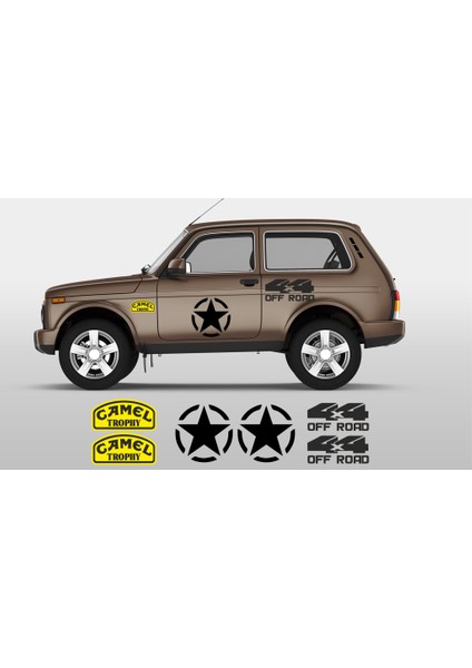 Sticker Master Lada Niva Sticker Set-3 Oto Motor Pc Etiket