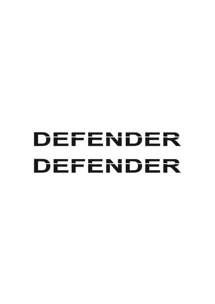 Sticker Master Defender Yazı Sticker Set Oto Motor Pc Etiket