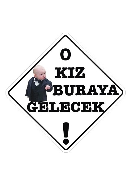 Sticker Master O Kız Buraya Gelecek Sticker Oto Motor Pc Etiket