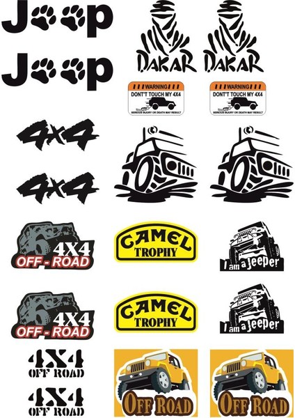 Sticker Master Off Road Sticker Set Oto Motor Pc Etiket