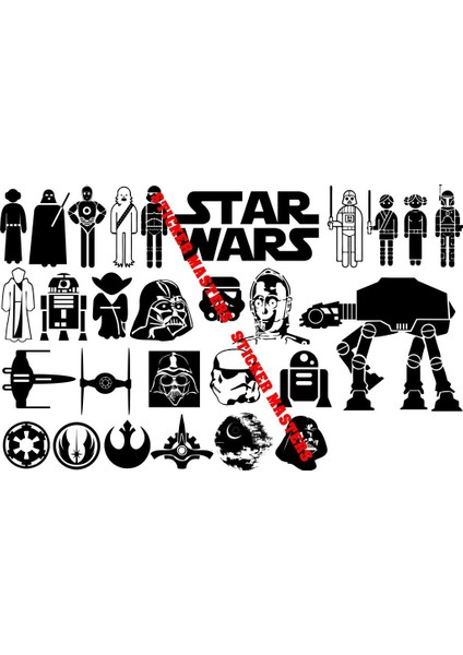 Sticker Master Star Wars Sticker Set Oto Motor Pc Etiket fiyatları