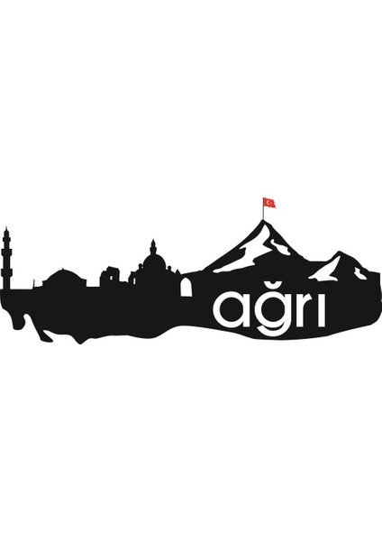 Ağrı Siluet Duvar Sticker