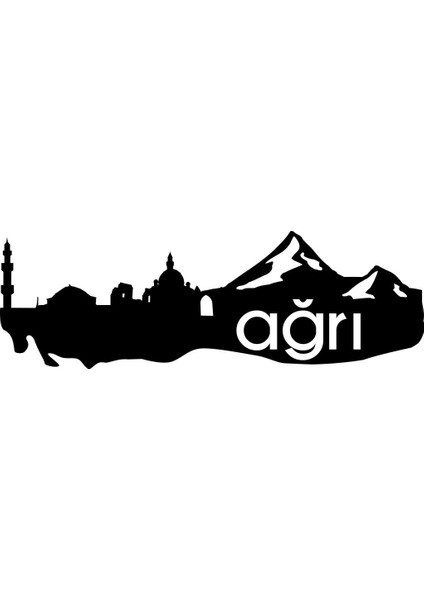 Ağrı Siluet Duvar Sticker