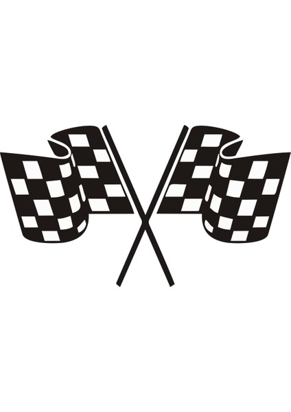 Sticker Master Yarış Bayrağı Sticker Oto Motor Pc Etiket