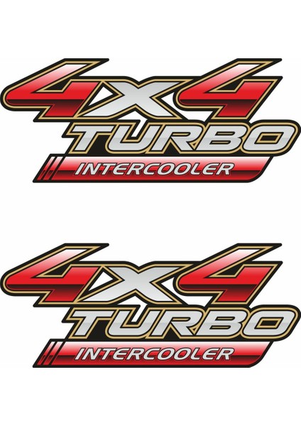 Sticker Master 4 x 4 Turbo İntercooler Sticker Oto Motor Pc Etiket