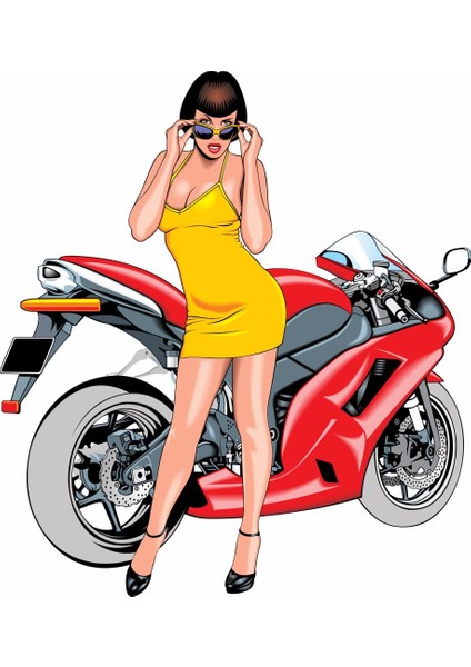 Sticker Master Sexy Women Motorbike Sticker Oto Motor Pc Etiket