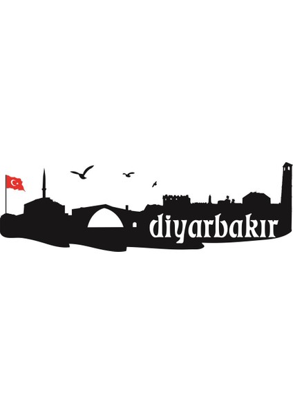 Sticker Master Diyarbakır Siluet Duvar Sticker Oto Motor Pc Etiket