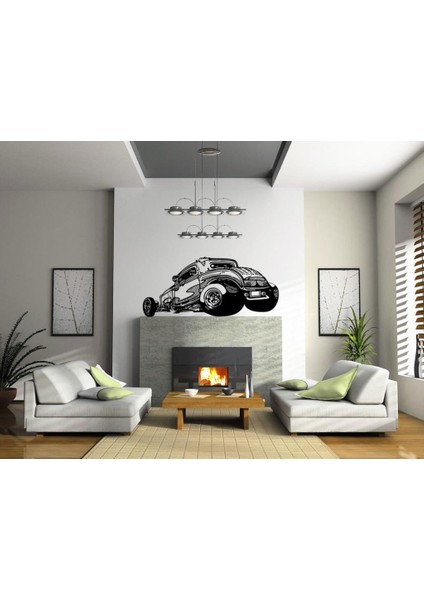 Sticker Master Vintage Speed Car Duvar Sticker Oto Motor Pc Etiket