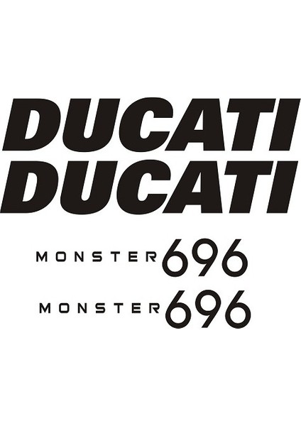 Sticker Master Ducati 696 Sticker Set Oto Motor Pc Etiket
