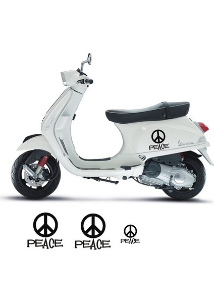 Sticker Master Vespa Peace Sticker Oto Motor Pc Etiket