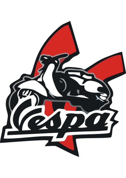 Sticker Master Vespa Red Sticker Oto Motor Pc Etiket fiyatları