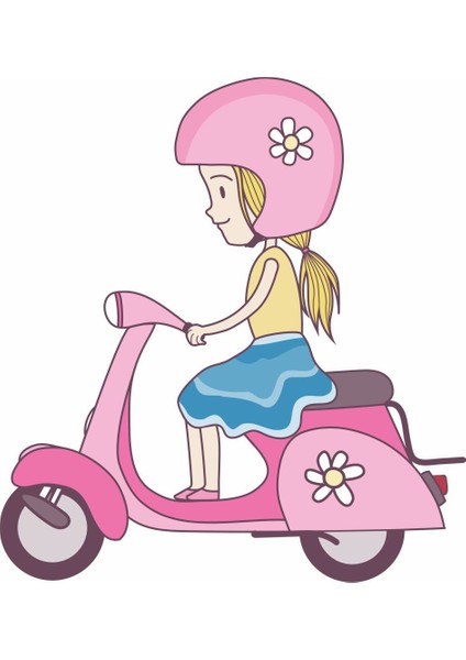 Sticker Master Vespa Girl Red Sticker Oto Motor Pc Etiket