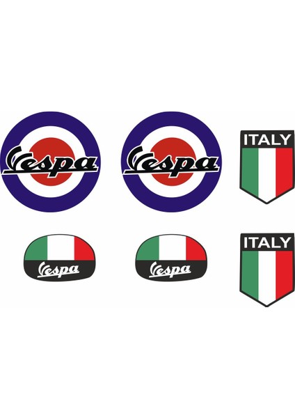 Sticker Master Vespa Set Oto Motor Pc Etiket