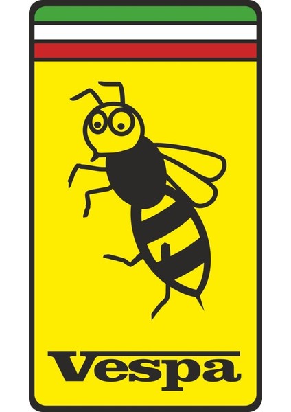 Sticker Master Vespa Arı Sticker Oto Motor Pc Etiket