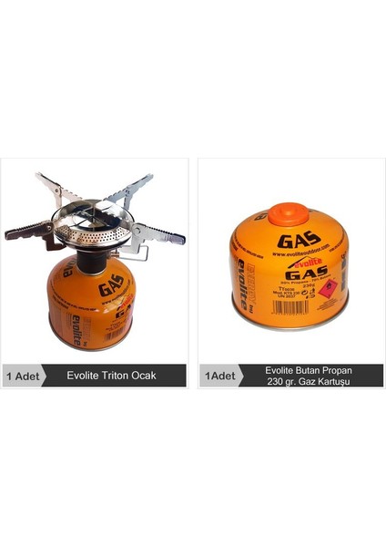 Triton Ocak & 230gr. Butan Propan Gaz