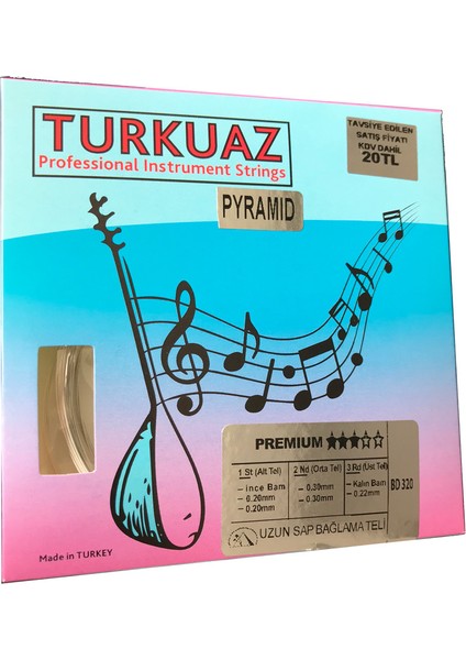 Bd320 .20 Mm Pyramid + İpek Bamlı Takım Tel Uzun Sap Bağlama Teli 020
