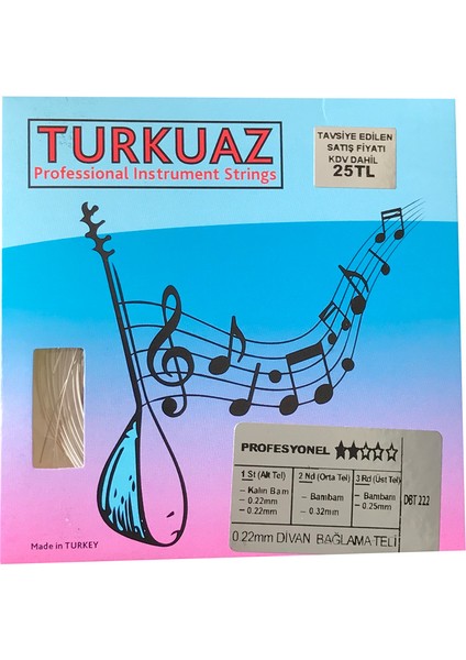 Dbt222 0.22 Mm Çelik + İpek Bamlı Takım Tel Divan Bağlama Teli 022