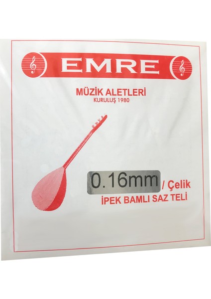 Emre 0.16 Mm Çelik Takım Tel Kısa Sap Bağlama Teli 016