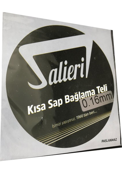 Salieri 0.16 Mm Paslanmaz Takım Tel Kısa Sap Bağlama Teli 016