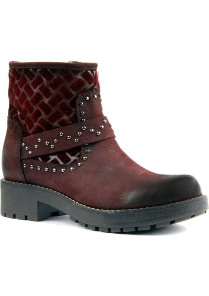 Bordo Kadın Nubuk Bot fiyatları