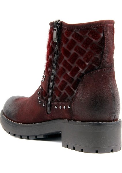 Bordo Kadın Nubuk Bot fırsatları