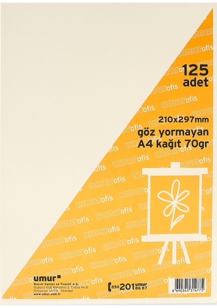 Kitap Kağıdı A4 125 Li