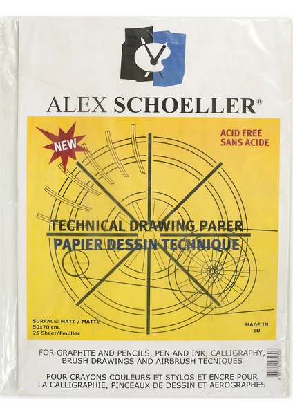 Alex Schoeller Teknik Resim Kağıdı 50x70 200 Gr 25'li