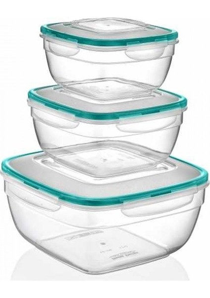 Kare Saklama Kabı 3 Lü Set Lc-300