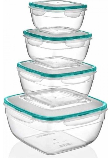 Kare Saklama Kabı 4 Lü Set Lc-305