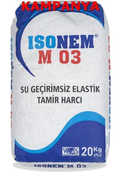M 03 Su Geçirimsiz Elastik Tamir Harcı 20 Kg