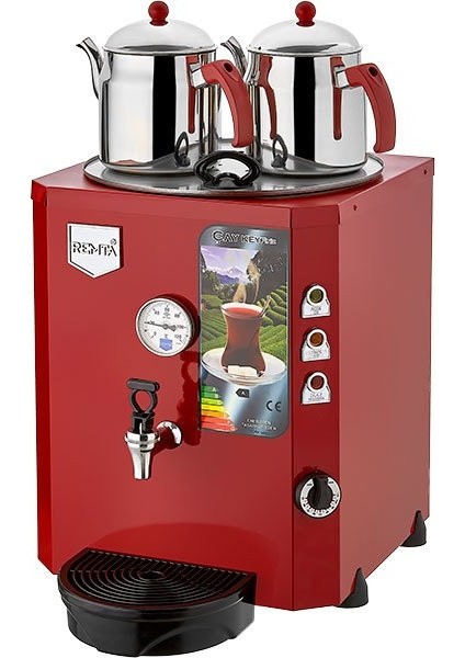 Şamandıralı Çay Ocağı Makinası Elektrikli 2 Demlikli 23 Lt